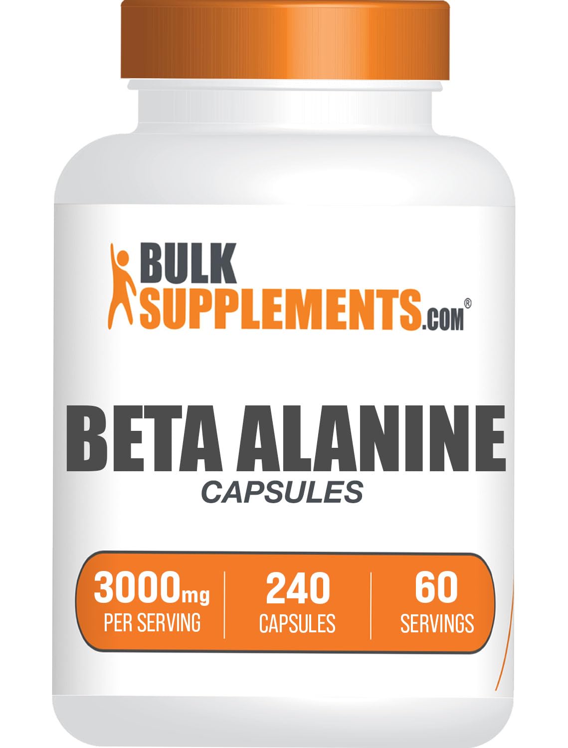 BulkSupplements Beta Alanine Capsules, 240 Count