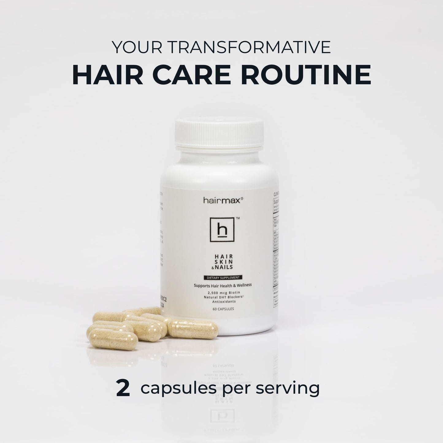 Hairmax Hair, Skin and Nails Dietary Supplement Capsule, 2 Pack