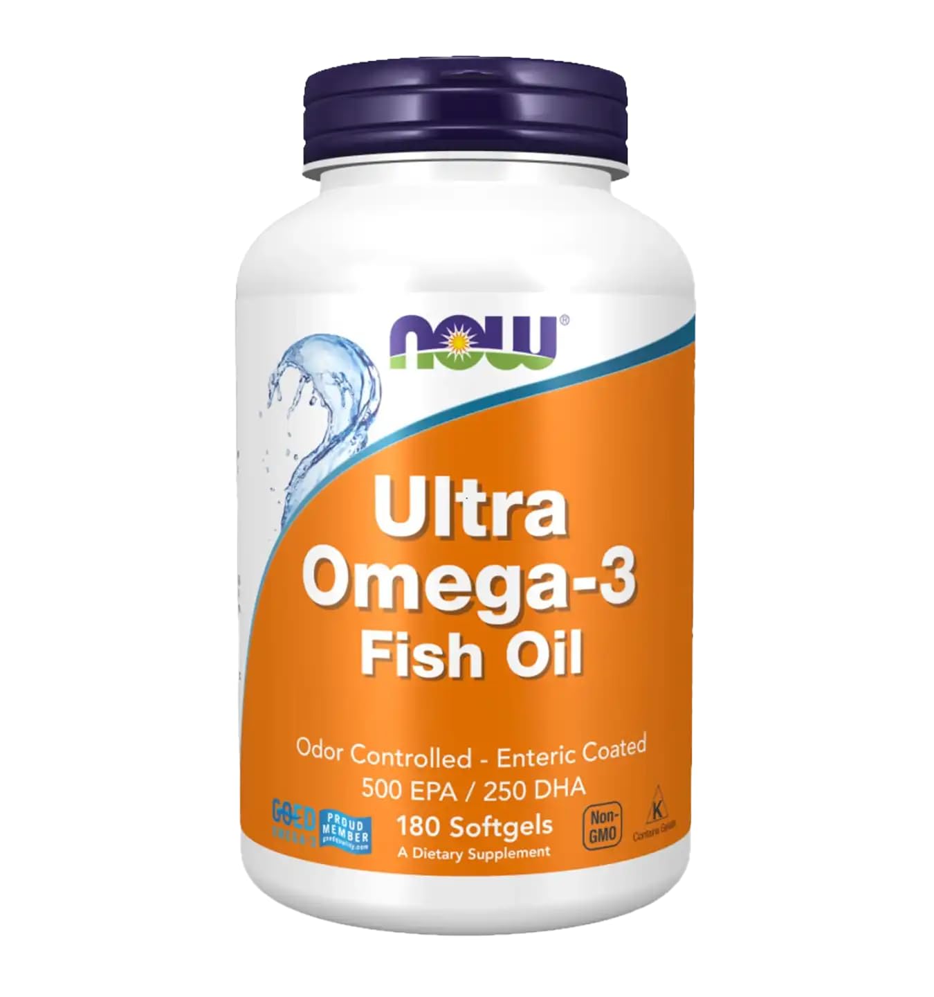 NOW Foods Ultra Omega-3 Fish Oil 500 EPA 250 DHA 180 Softgels
