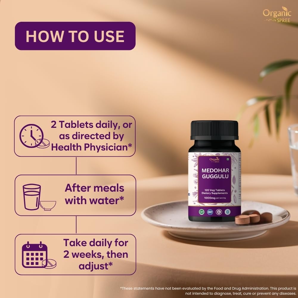ORGANIC SPREE Medohar Guggulu 120 Tablets