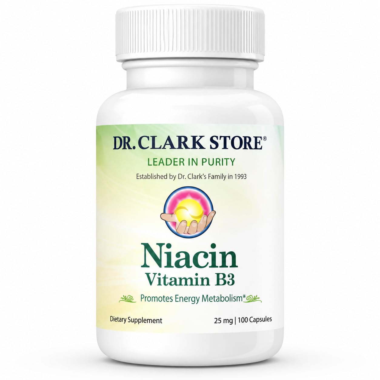 Dr Clark Store Niacin (Vitamin B3) Supplement 25mg Capsules, 100 Count
