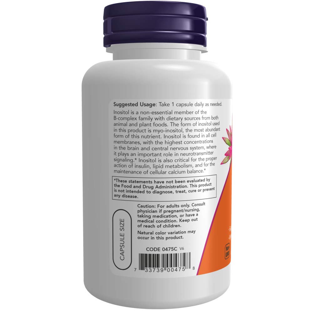 NOW Foods Inositol 500mg Capsules 200 Count