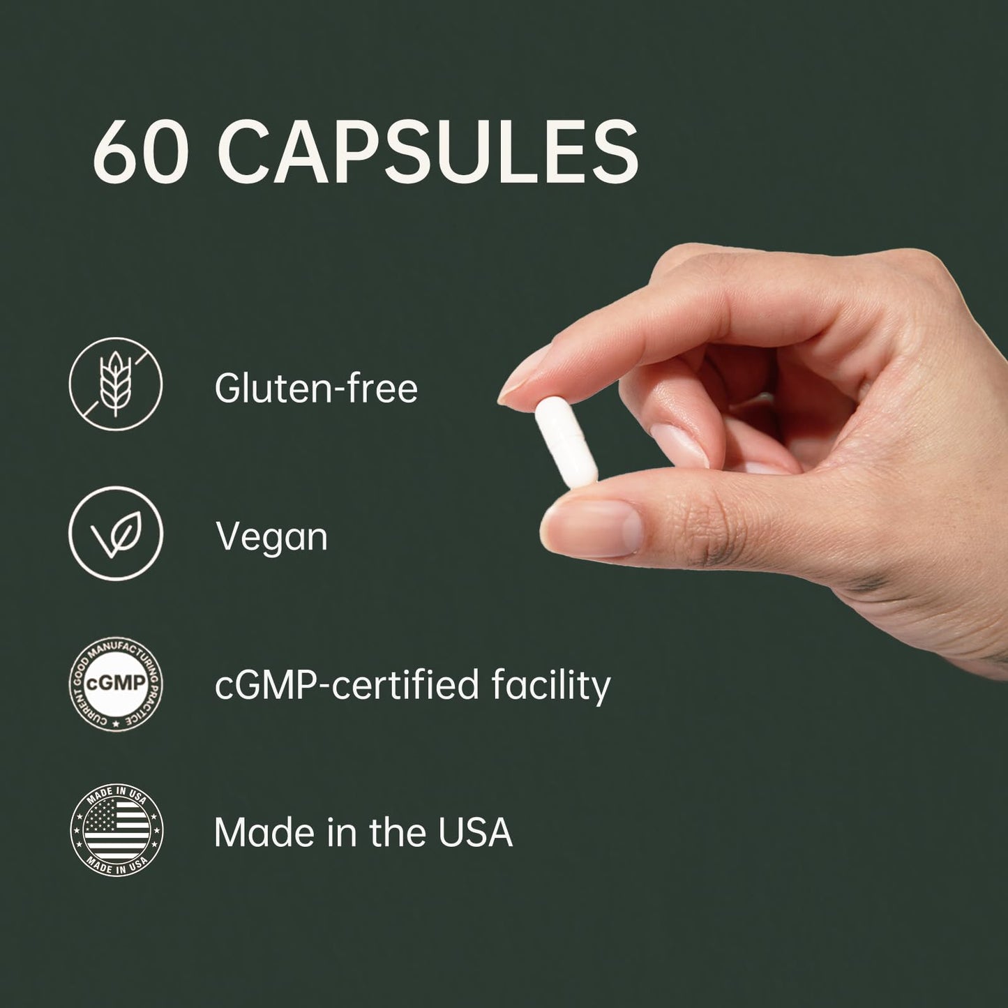 GENEIII L-Ergothioneine Supplement 75mg Capsule, 60 Count