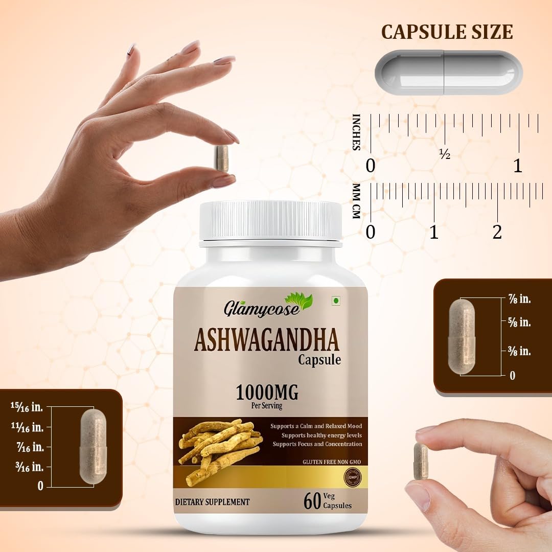 Glamycose Ashwagandha Capsules 60 Count