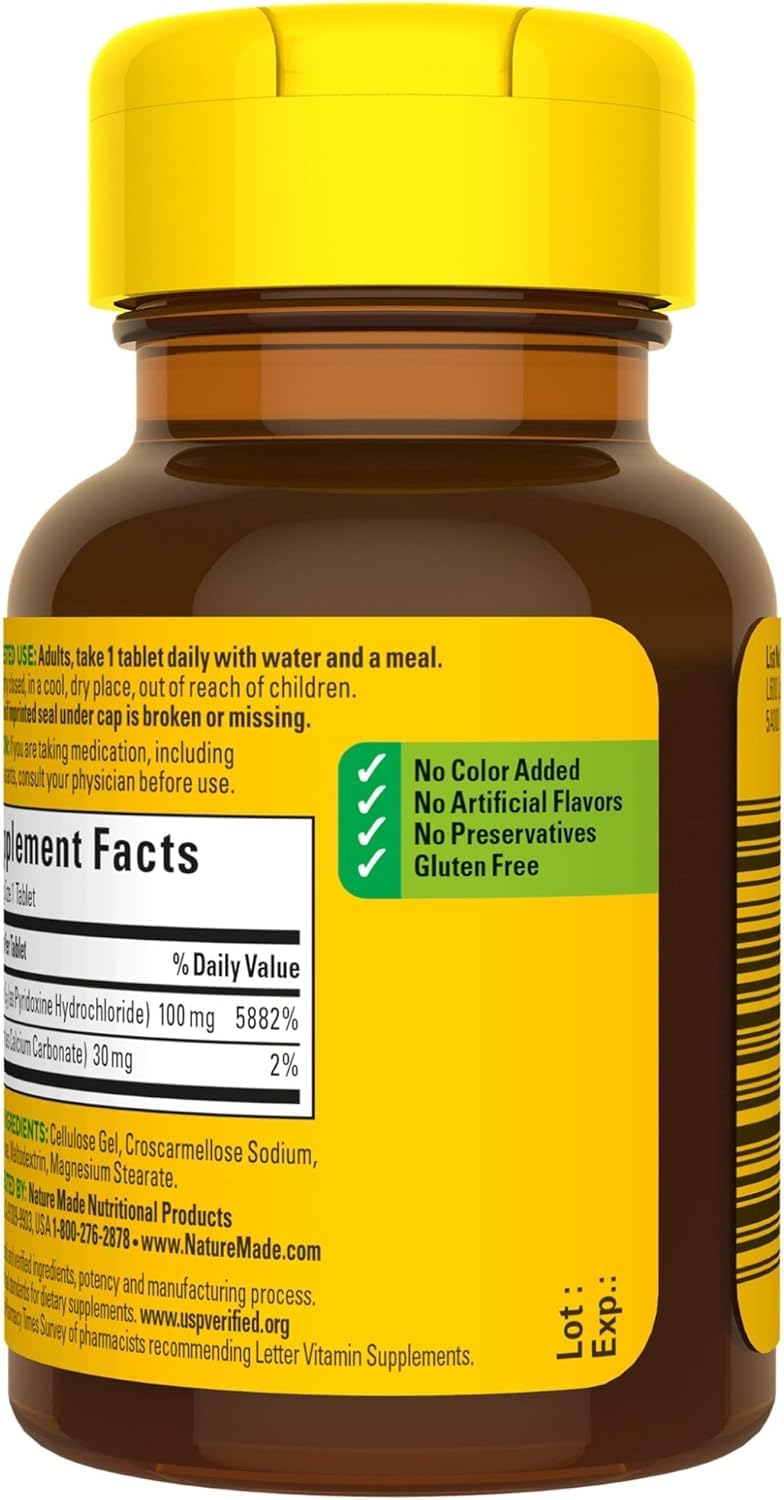 Nature Made Vitamin B-6 100 mg Tablets 400