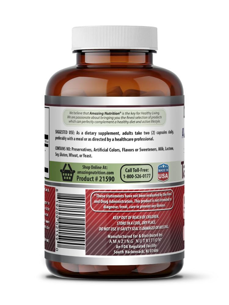 Amazing Nutrition Tart Cherry Extract Supplement 1000 Mg per Serving Capsules 250 Count