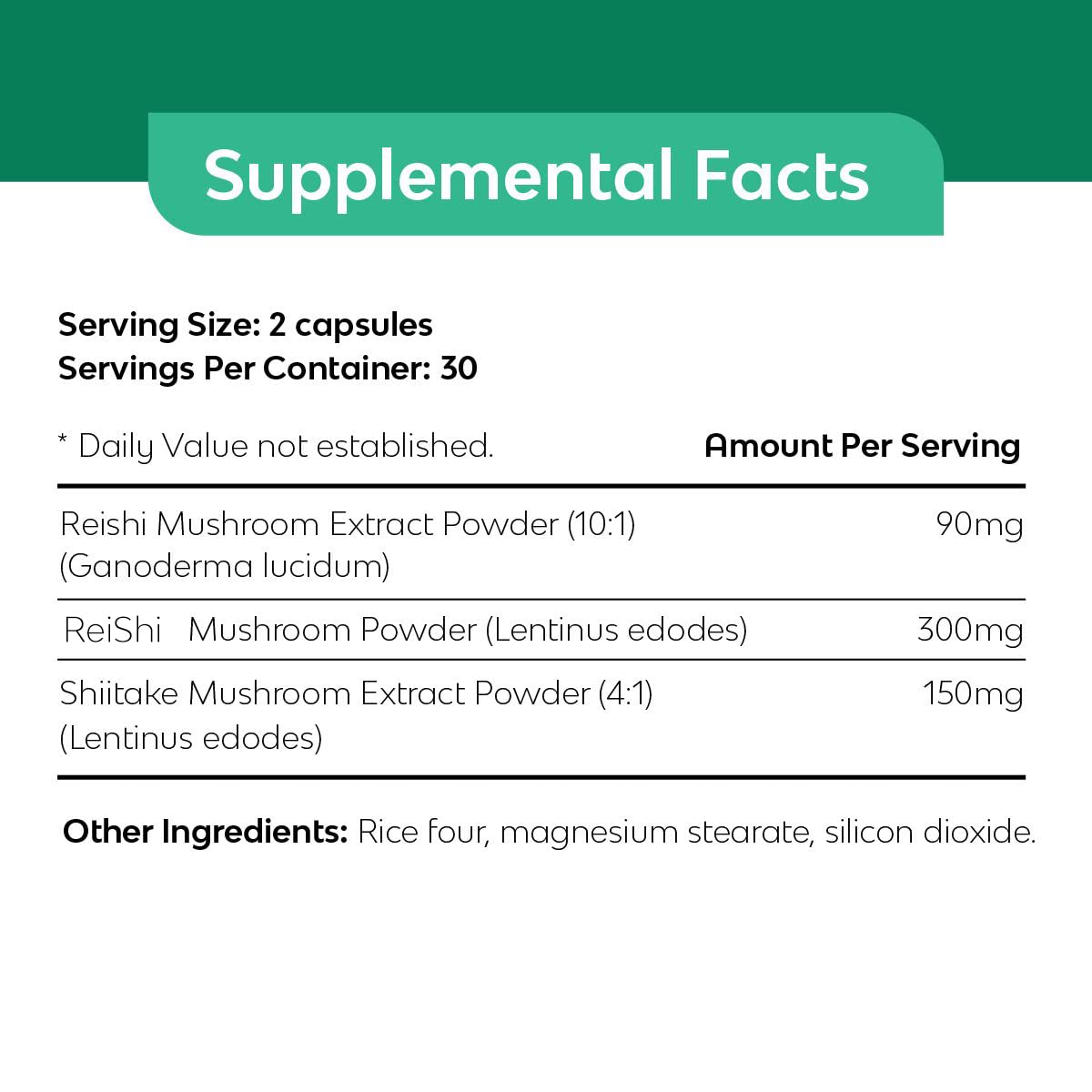 Best in Nature Rei-Shi Plus Premium Organic Rei-Shi Mushroom Extract Capsules, 1 Count