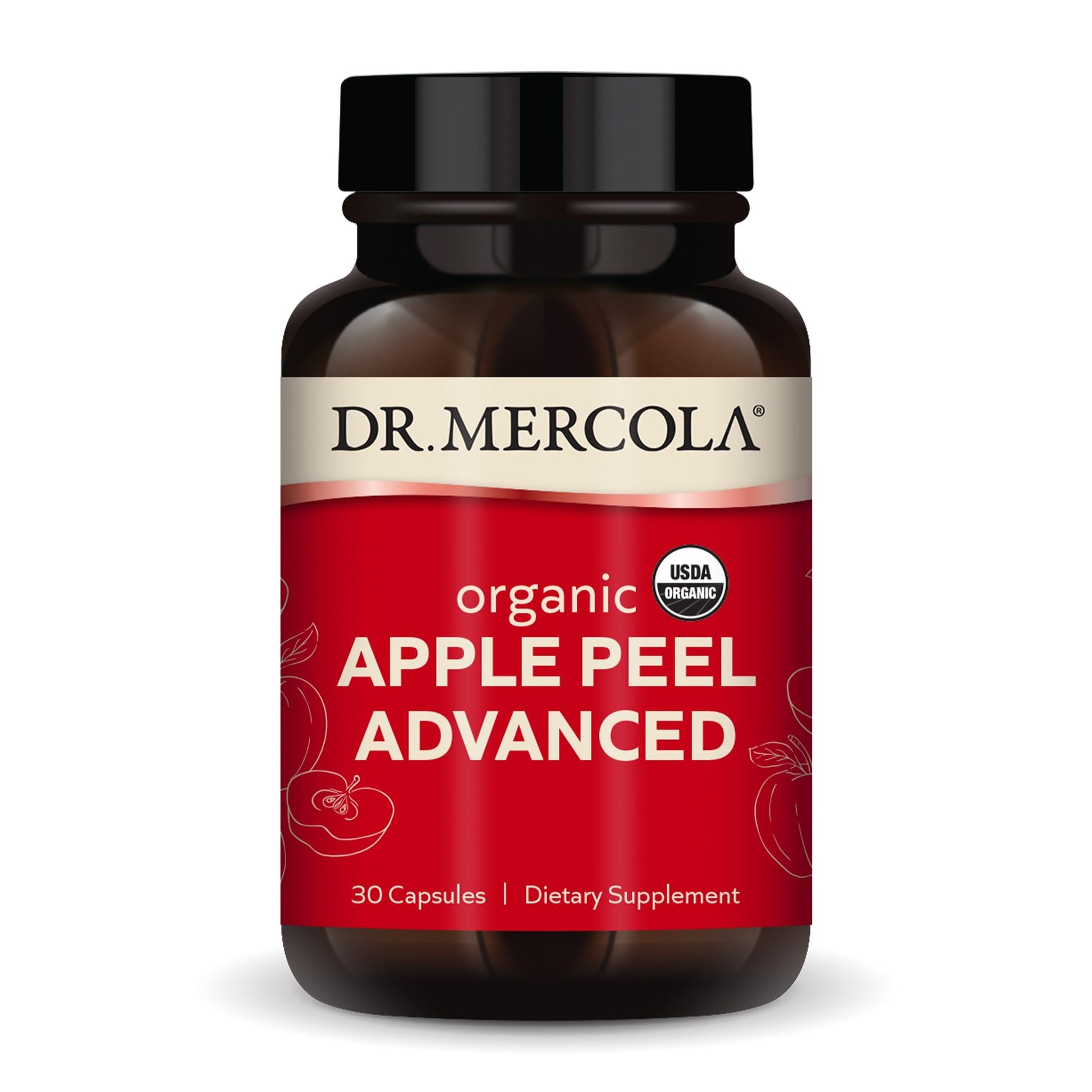 Dr. Mercola Organic Apple Peel Advanced Capsules, 30 Count