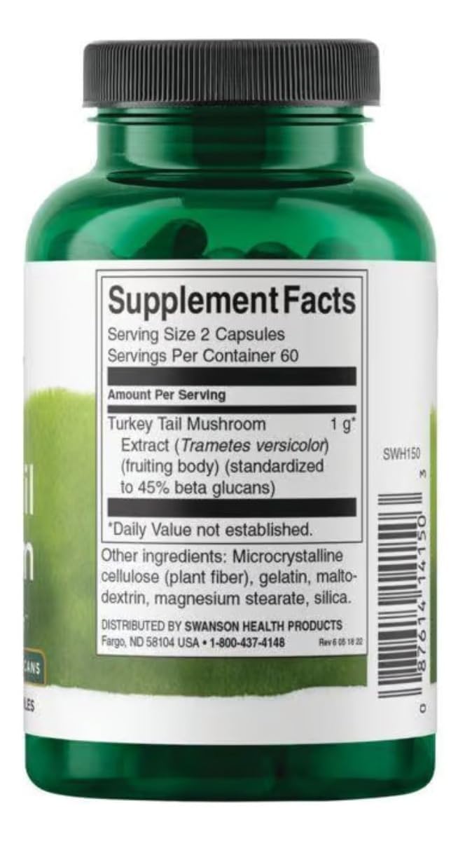 Swanson Turkey Tail Mushroom Capsules 120