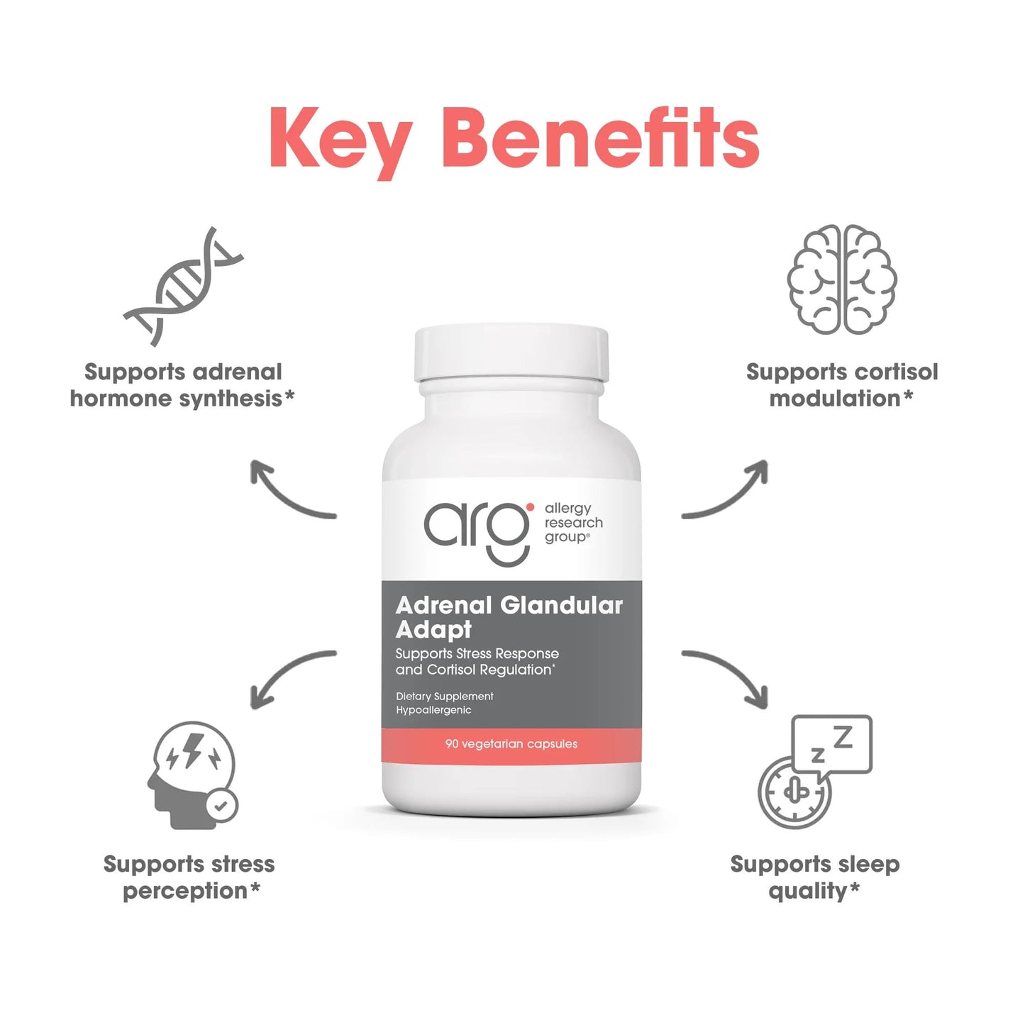 Allergy Research Group Adrenal Glandular Adapt Capsule 90 Vegetarian Capsules