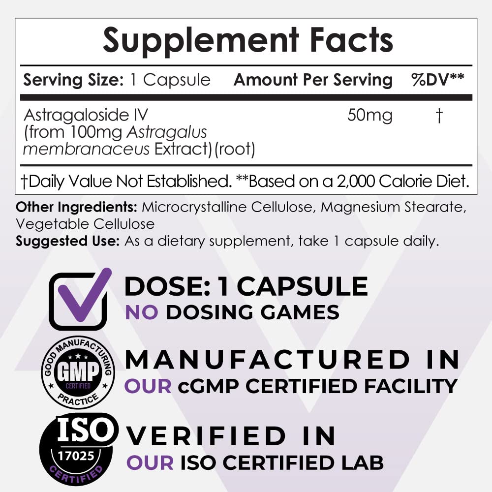 Nootropics Depot Astragaloside IV Capsules 30 Count