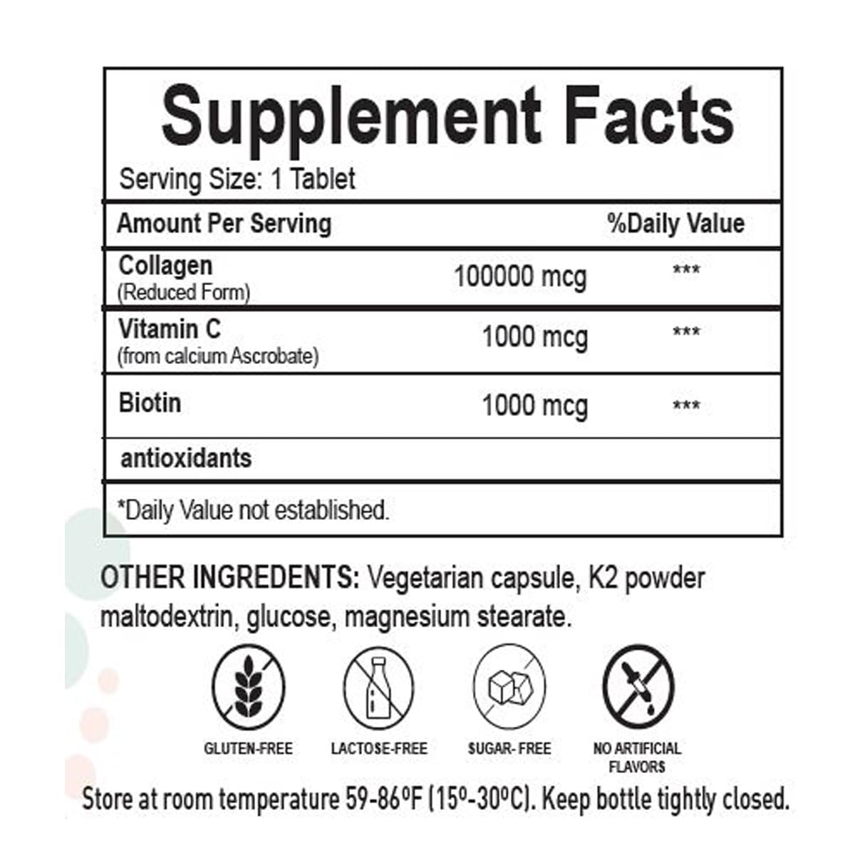 H4U Collagen with Vitamin C and Biotin, Skin, Hair and Nails Supplement with Antioxidants Tablet, 90 Count