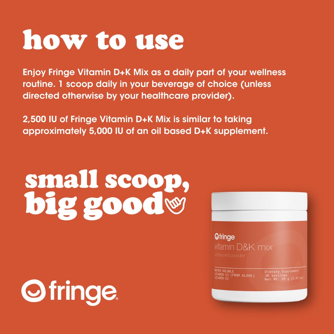 Fringe Vitamin D3 and K2 Mix Powder 2.43 Ounce