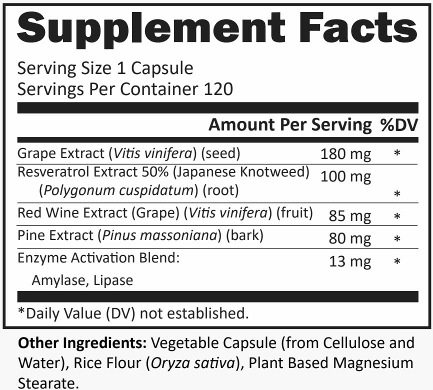 R-Garden Resveratrol Complex Capsules, 120 Capsules
