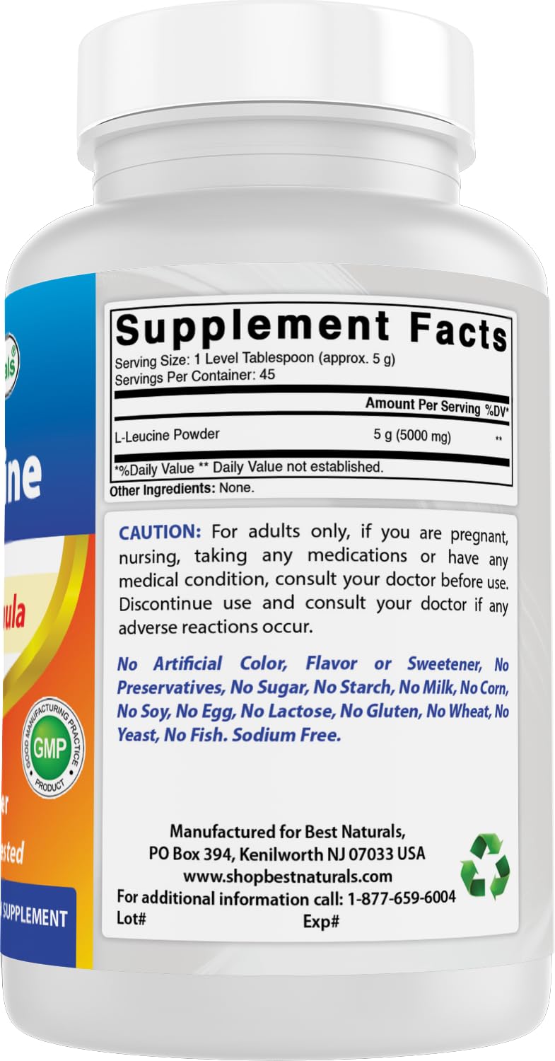 Best Naturals L-Leucine Pure Powder 8 oz