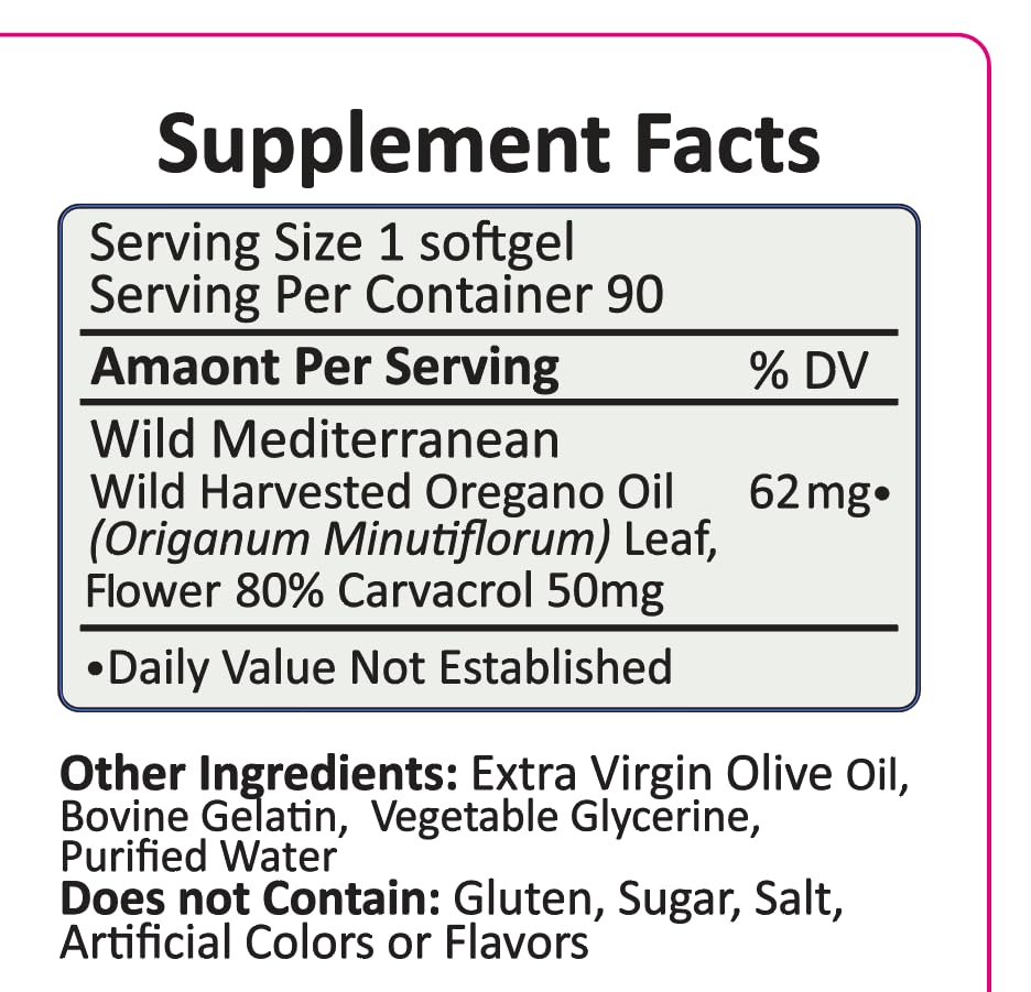 naznara Oil of Oregano Softgels 90 Count