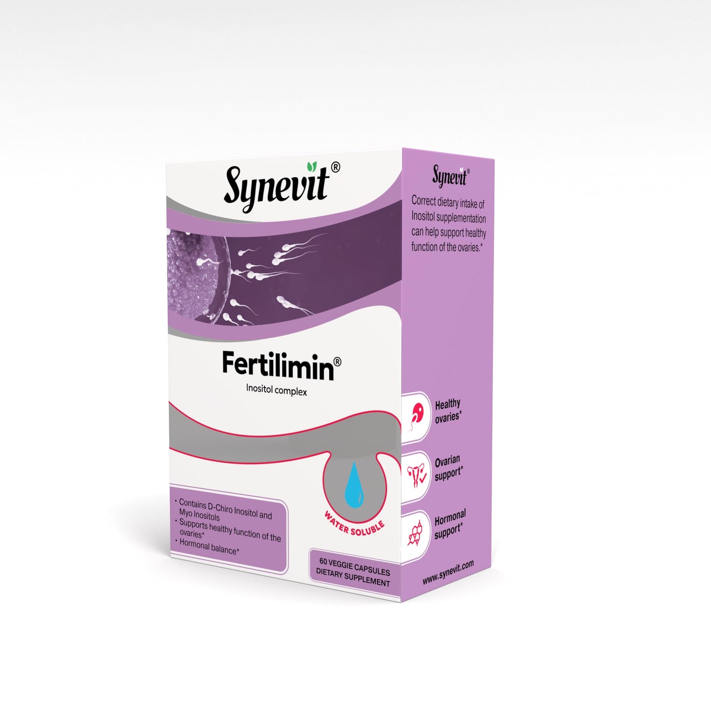 Synevit Fertilimin Fertility Supplement for Women – Supports Ovulation, Hormonal Balance, PCOS & Regular Cycles Capsules, 60 Count