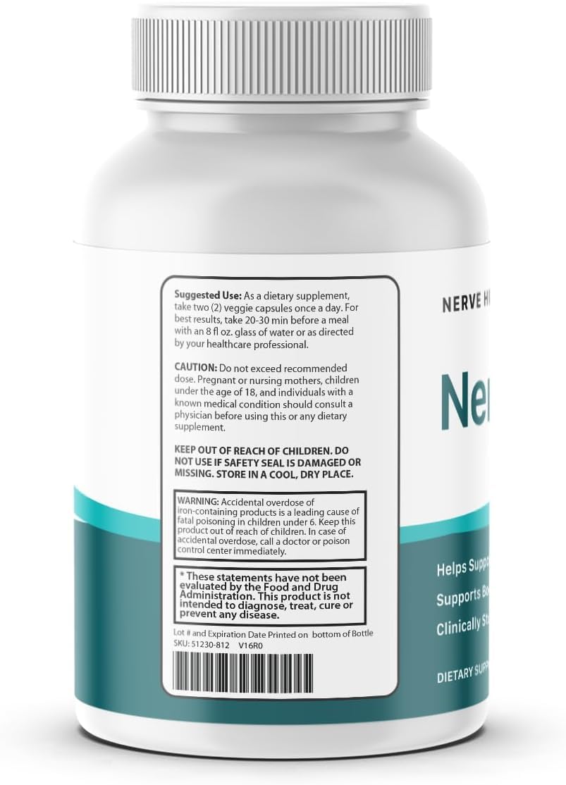 Fitness InspireWays Nervital for Nerve Health Support Capsule 60 Count