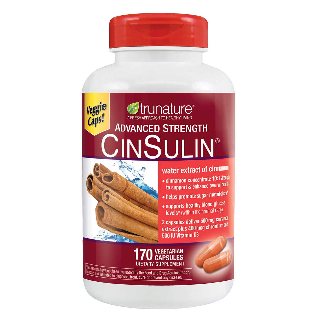 TruNature Trunature Advanced Strength Cinsulin 170 Capsules