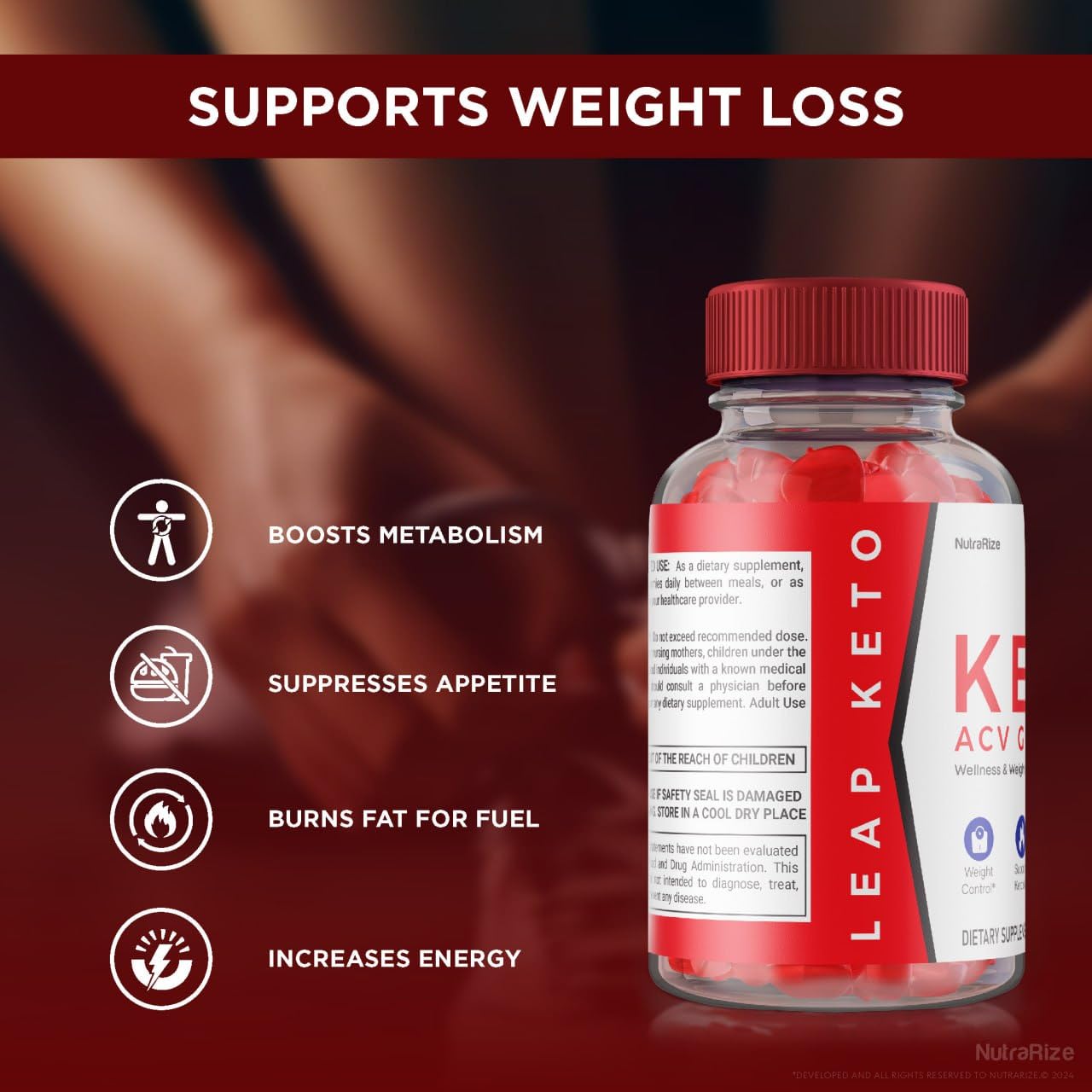 NutraRize Leap Keto ACV Gummies 120 Gummies