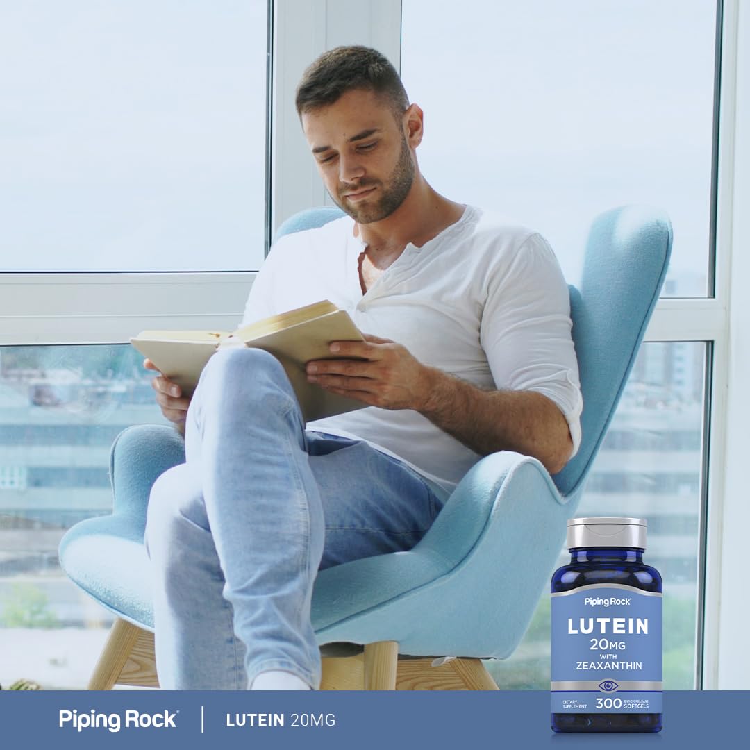 Piping Rock Lutein and Zeaxanthin Supplement 20 mg Softgels 300
