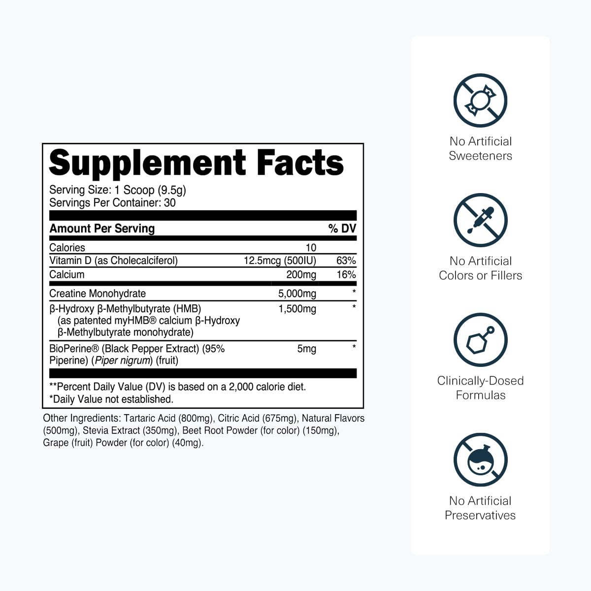 Transparent Labs Creatine HMB Powder, 12.6 oz