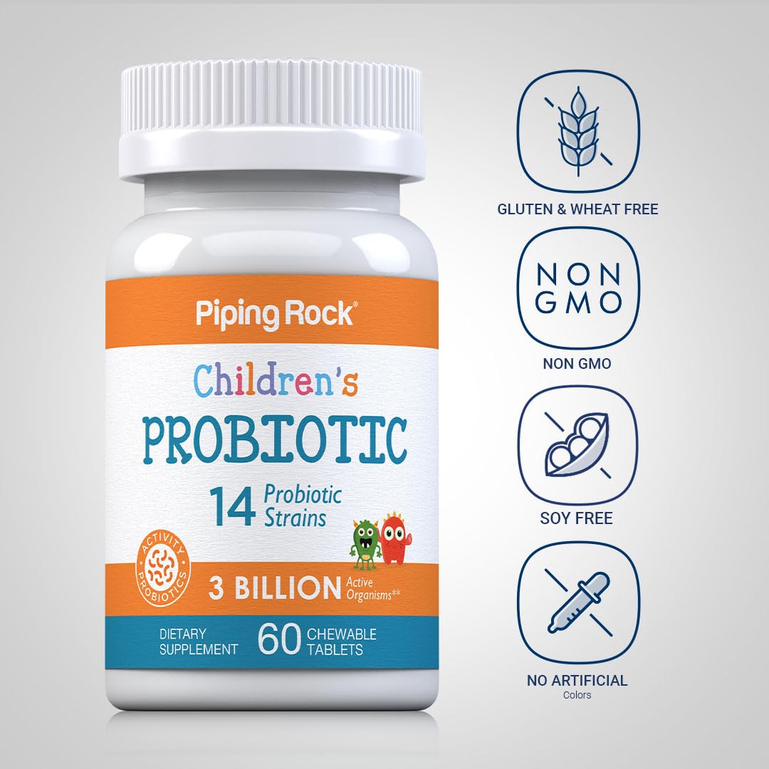 Piping Rock Children's Probiotic Chewable Tablets, 60 Count