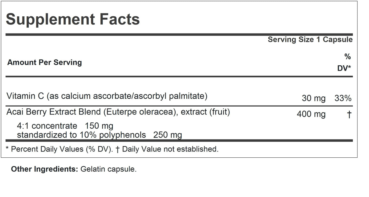 Andrew Lessman Ultimate Açai Berry Extracts 180 Capsules