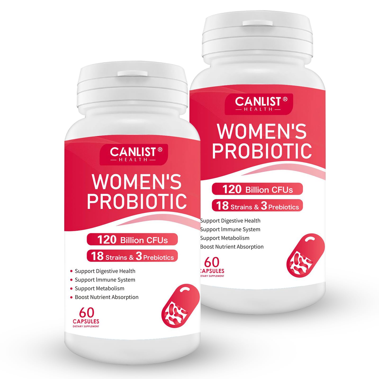 CANLIST Women's Probiotics Capsule, 120 Capsules