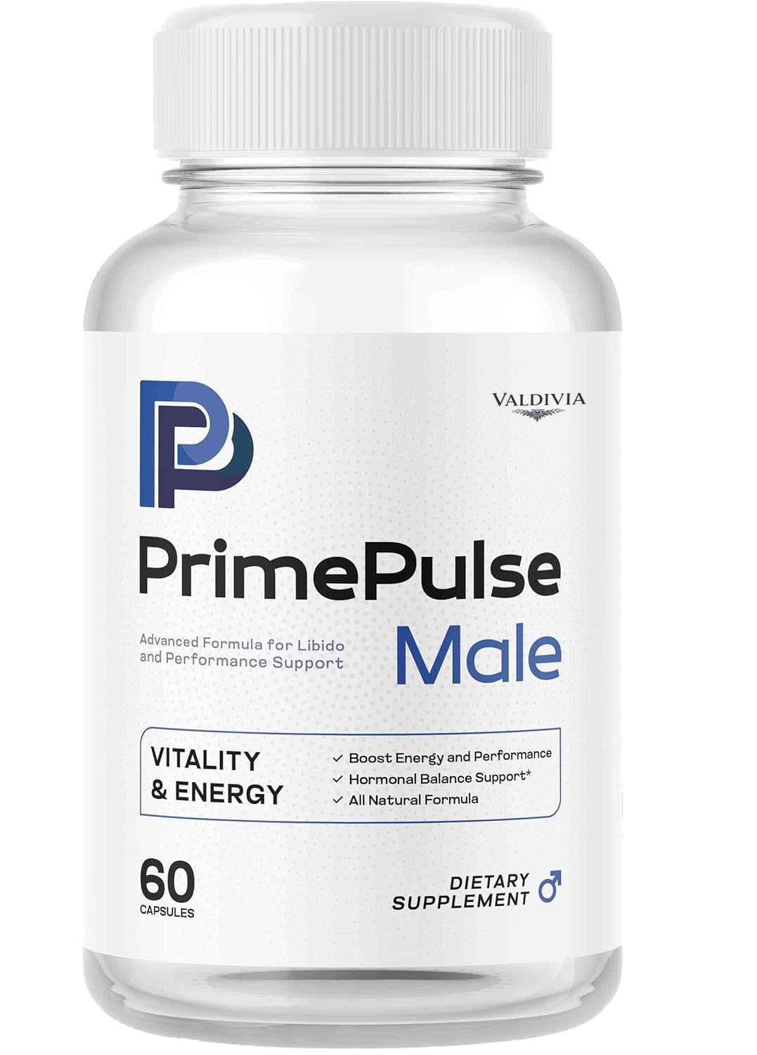 Valdivia Prime Pulse Male Official PrimePulse Men Supplement Maximum Strength Energy Support Natural Advanced Formula for Overall Health and Wellness Capsules 60