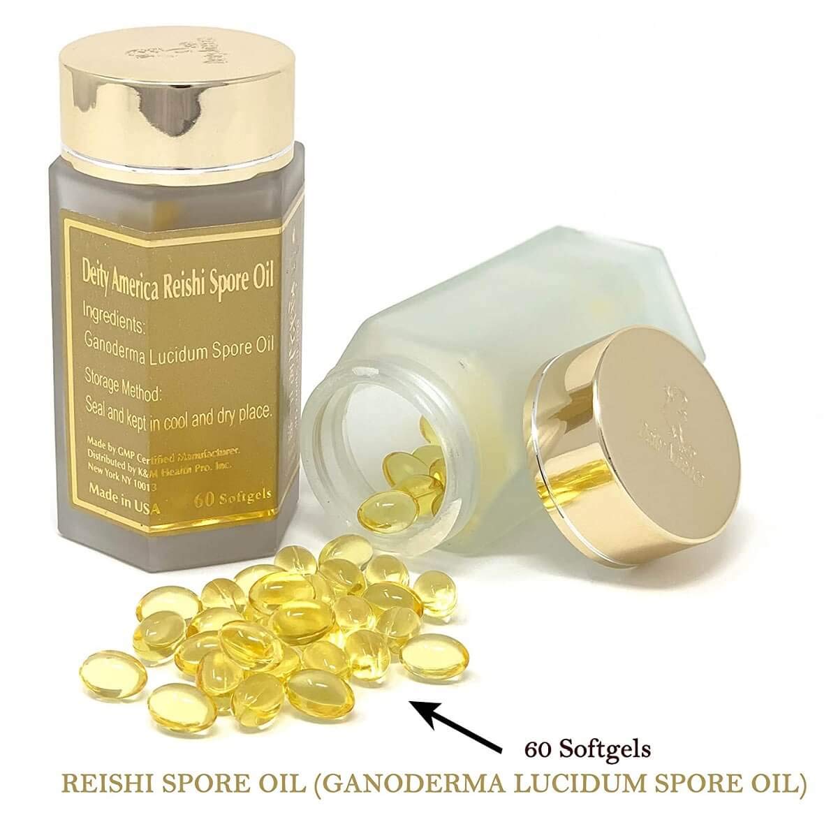 New Green Nutrition Reishi Spore Oil Golden Set Softgels 180 Count