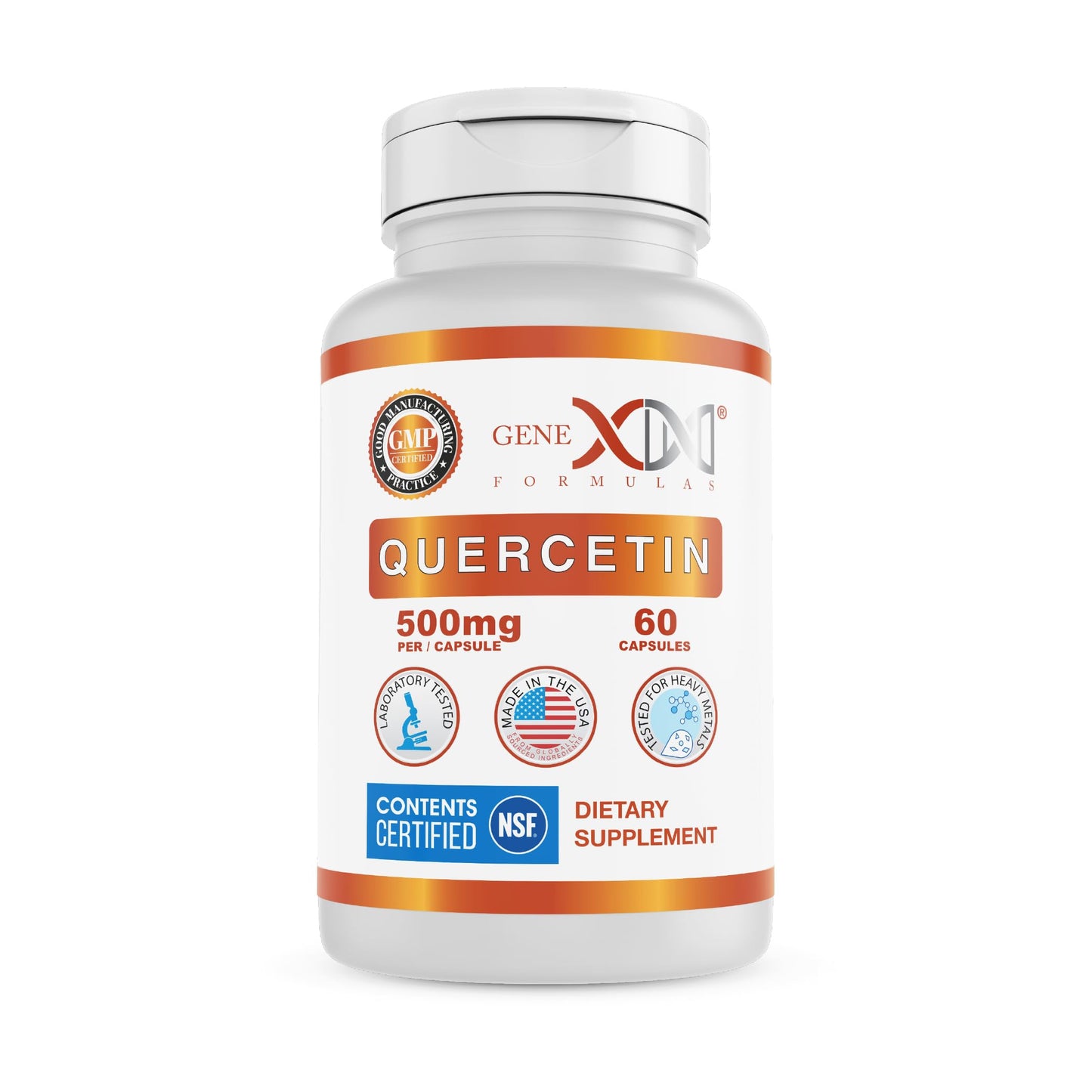 Genex Formulas Quercetin 500mg Capsule, 60 Count