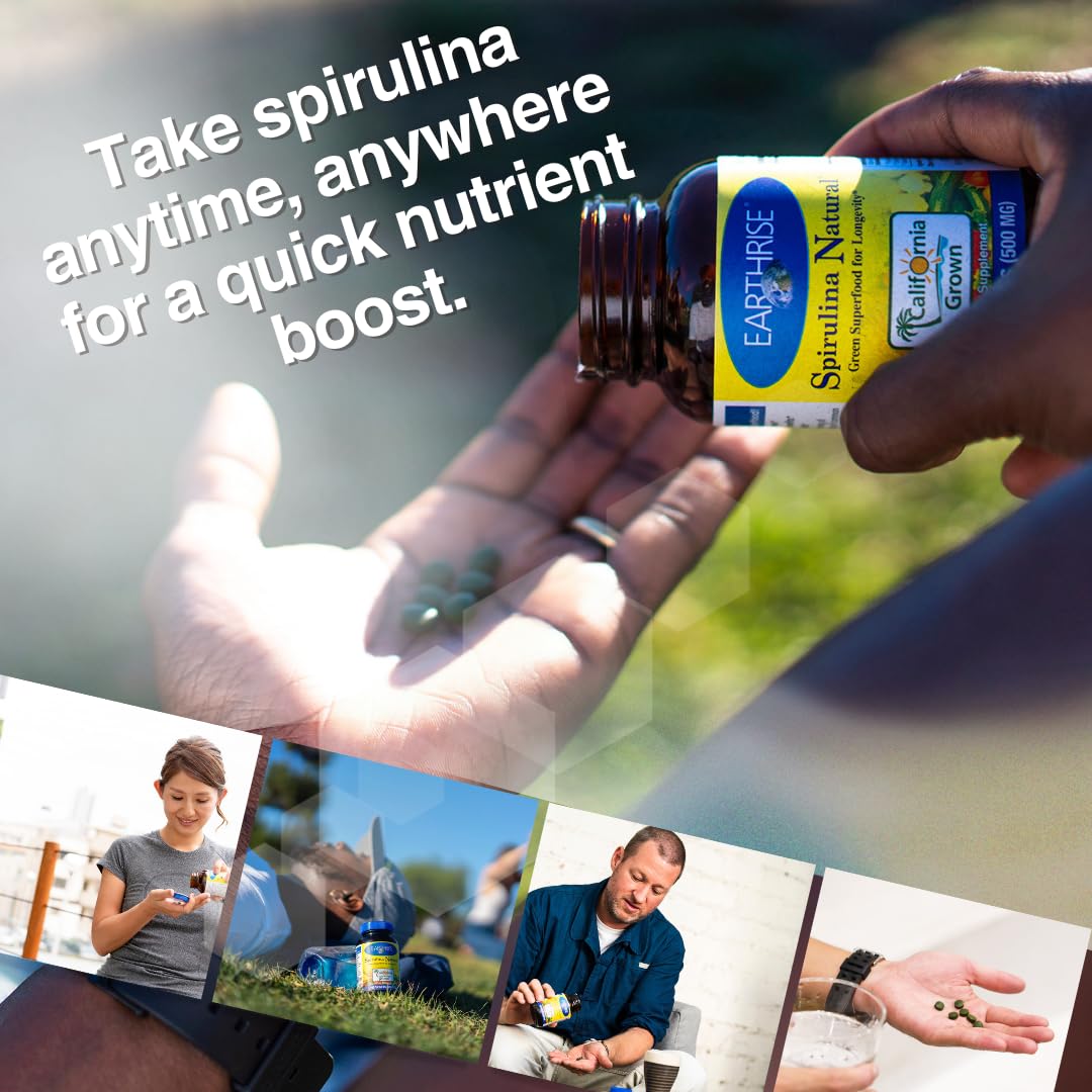 Earthrise California Spirulina 500mg Tablets, 180 Count