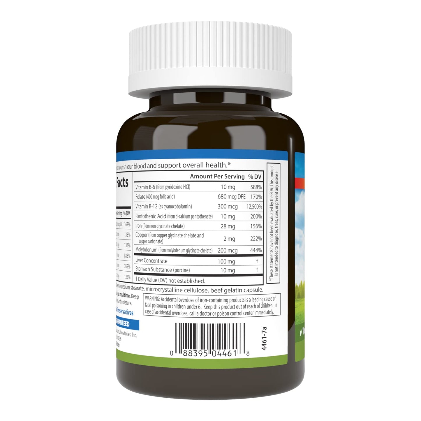 Carlson Blood Nutrients Iron 28 mg Capsules, 180 Count