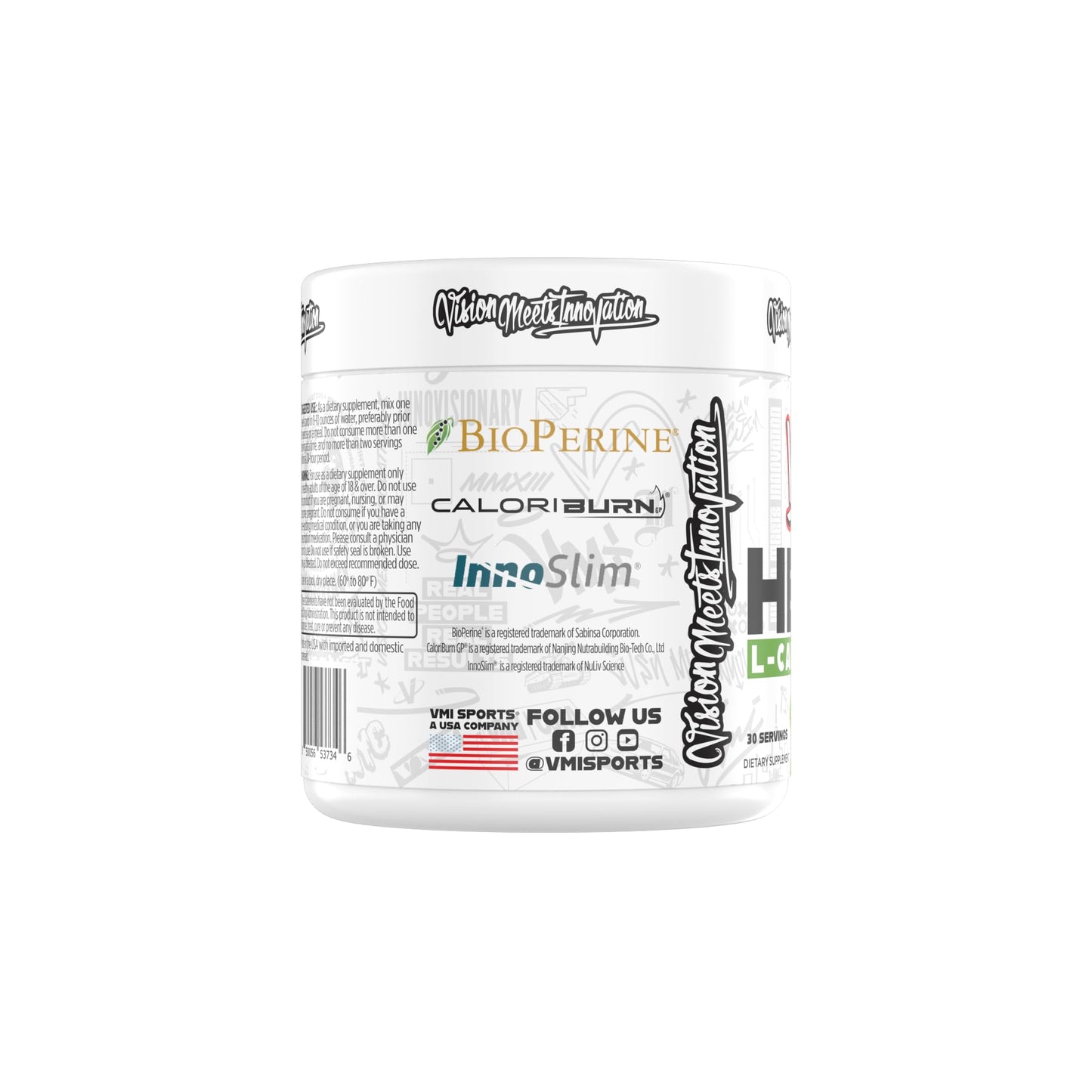 VMI Sports Heat L-Carnitine Powder Enhanced Thermogenic 2.54 oz
