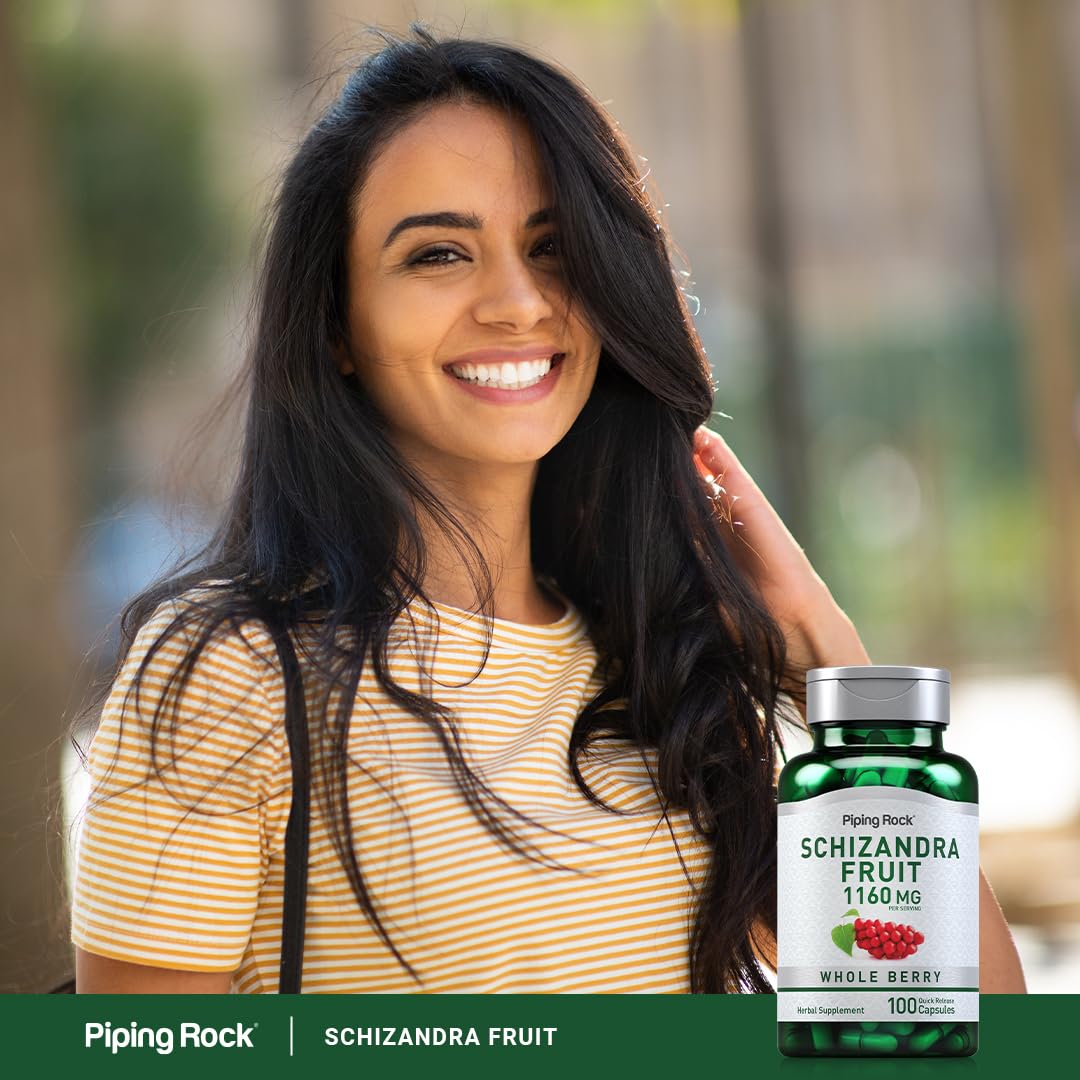 Piping Rock Schizandra Berry Fruit 1160mg Capsules 100 Count