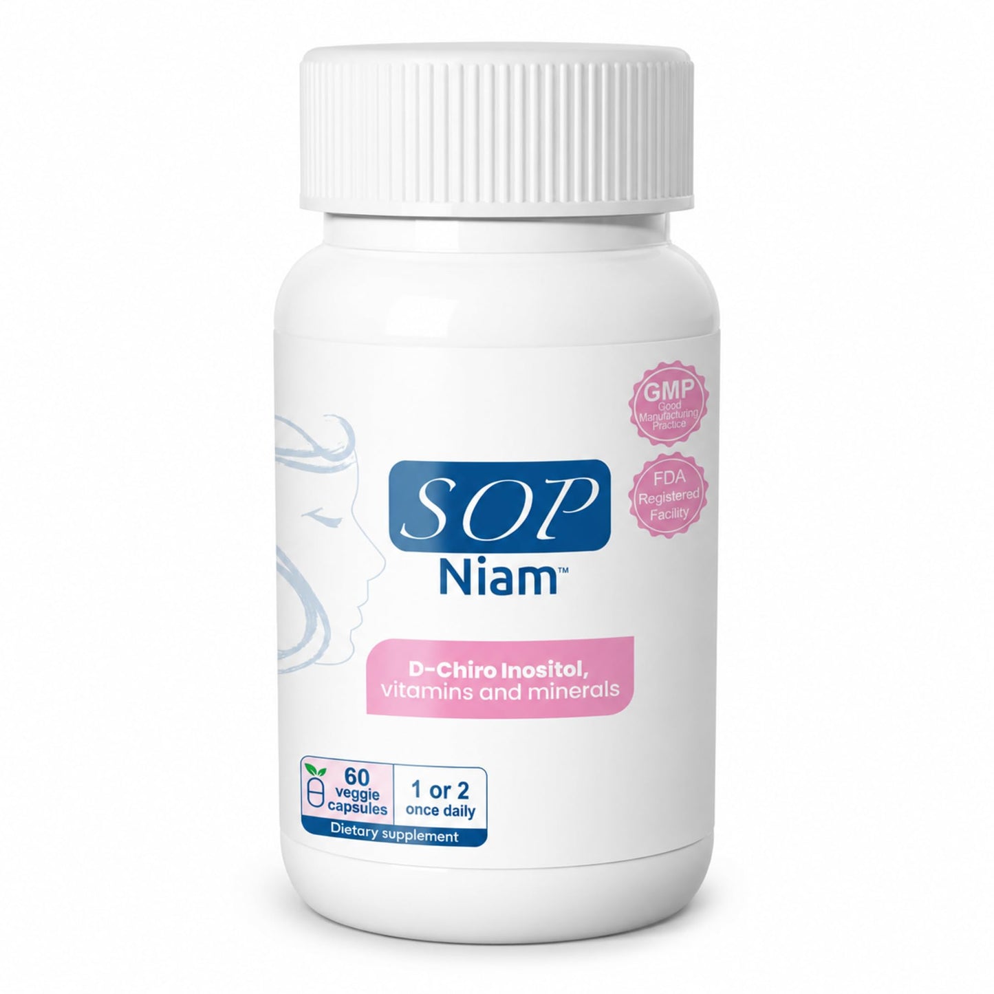 SOP NIAM D-Chiro Inositol Supplement for Women Capsule, 60 Count