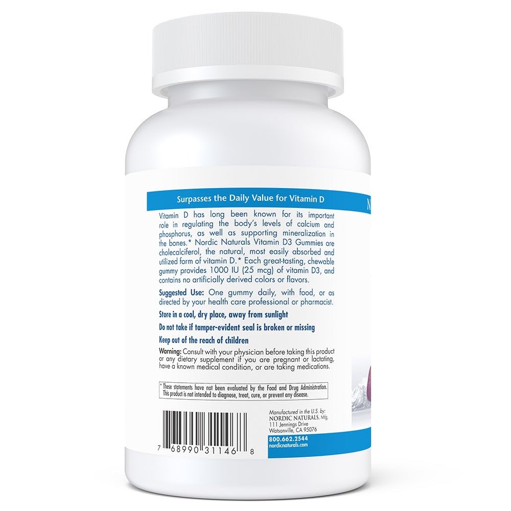 Nordic Naturals Pro Vitamin D3 Gummies 120 Gummies