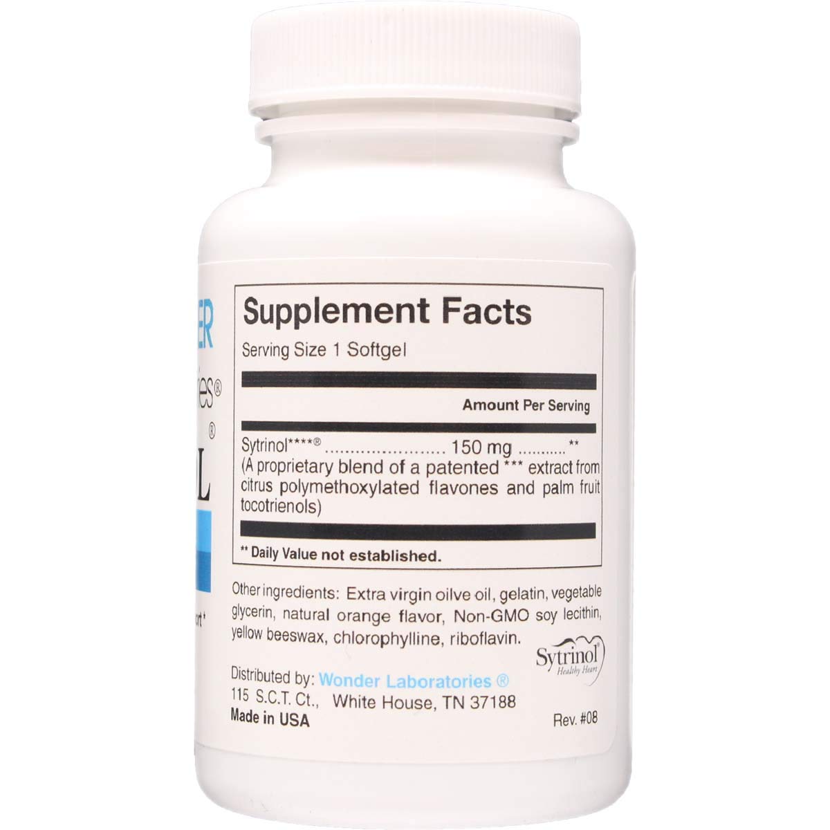 Wonder Laboratories Sytrinol 150 mg Softgels, 120 count