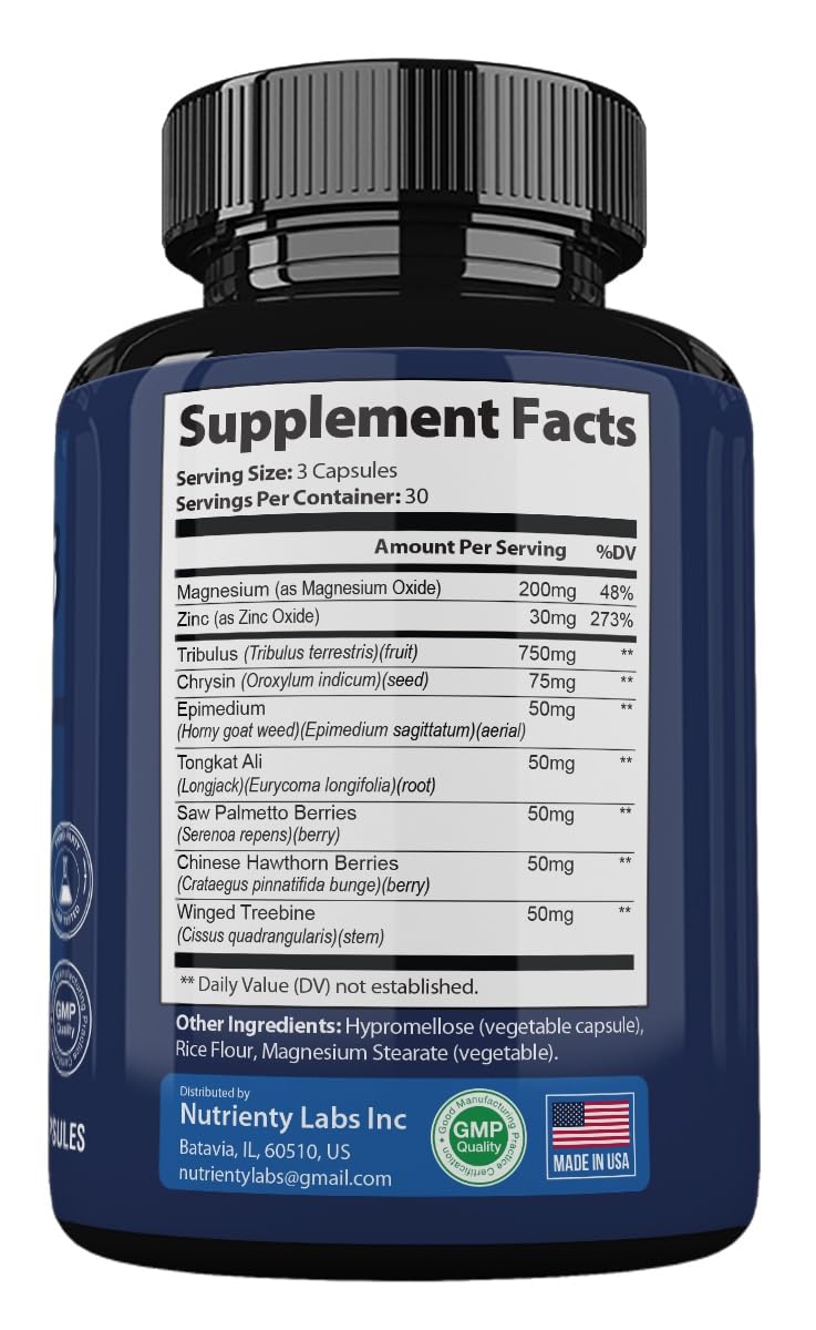 Zonata T-Force-5 Advanced Formula for Strength & Stamina Support, 90 Capsules