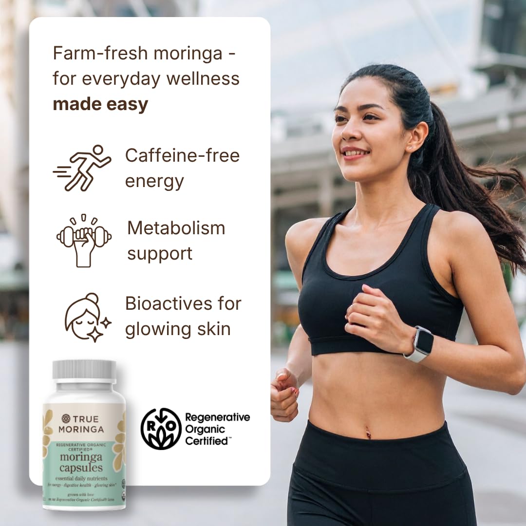 True Moringa Organic Moringa Capsules 60 Capsules