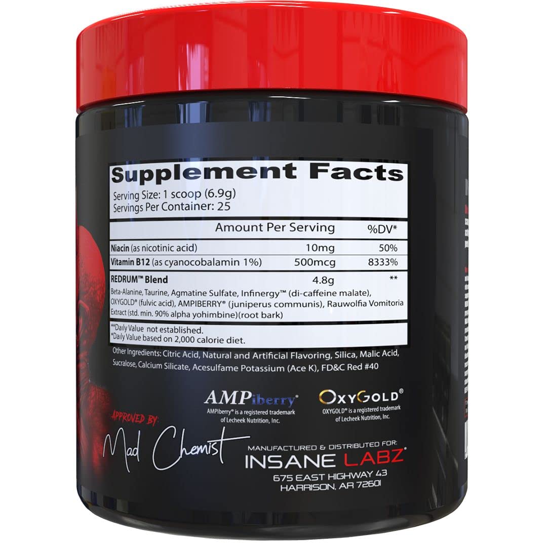 Insane Labz Redrum High Stim Pre-workout Powder 5.6
