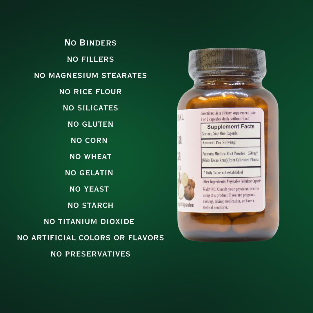 Barlowe's Herbal Elixirs Pueraria Mirifica 550 mg Per Capsule Capsules 60 Count
