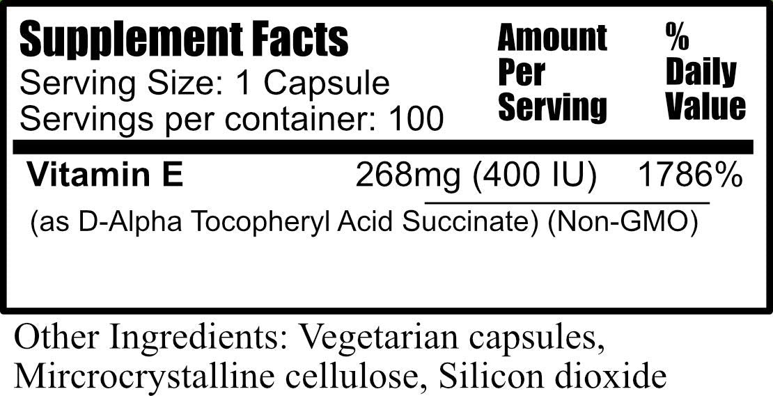 Daily Manufacturing Vitamin E Dry Capsule, 100 Count