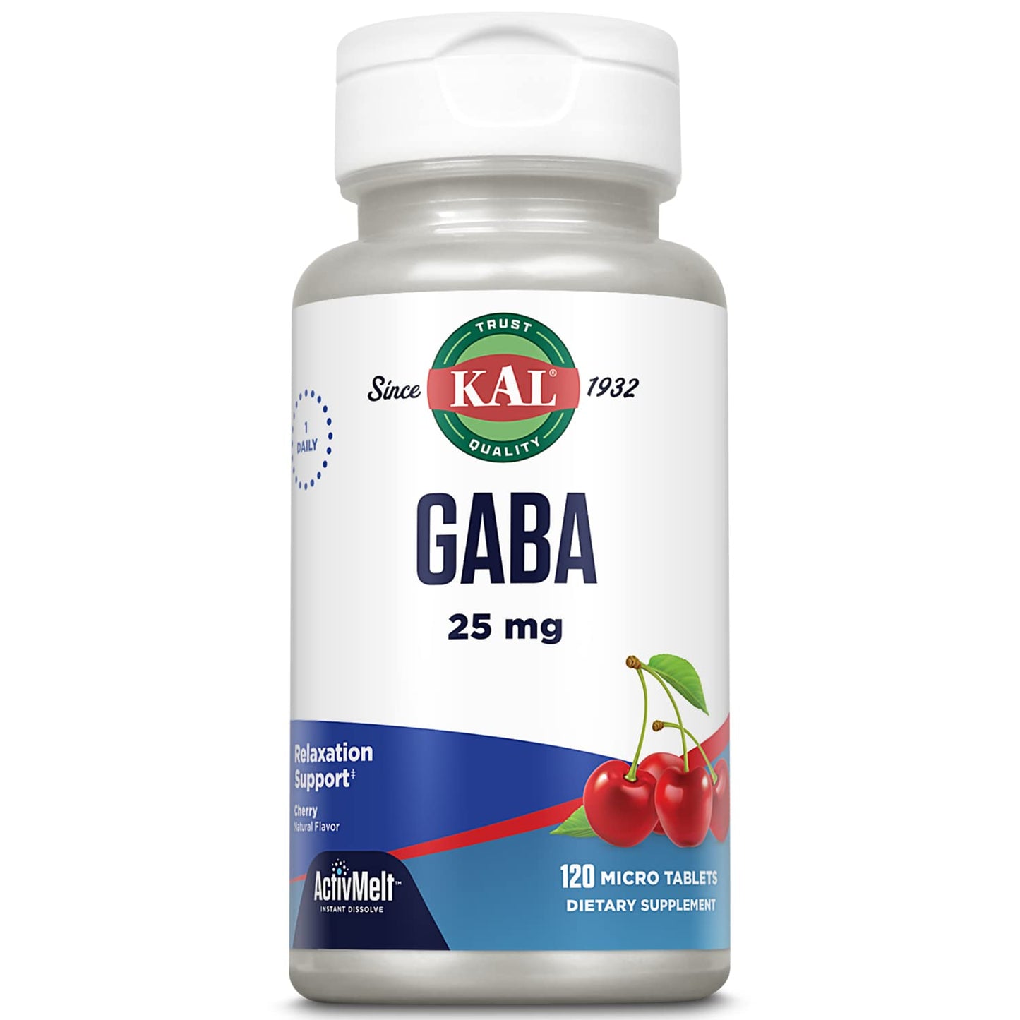 KAL GABA Supplement Tablet, 120 Count