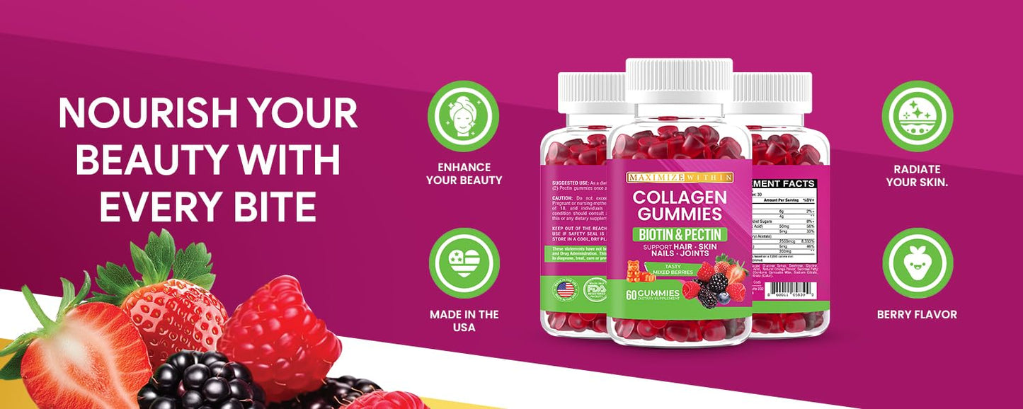 Maximize Within Collagen Vegan Gummies, 60 Gummies