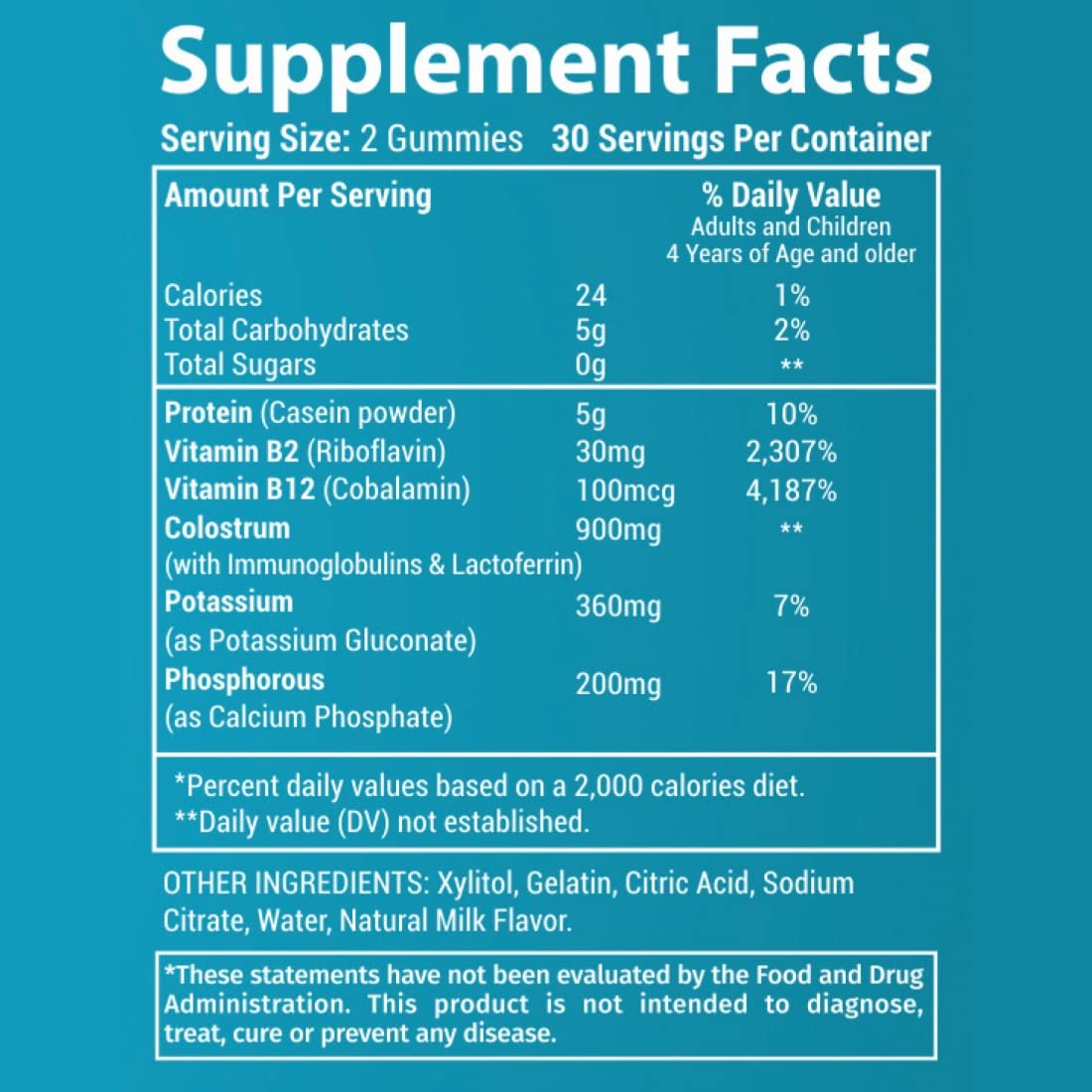 Holistic MD Colostrum Supplement Gummies, 60 Count