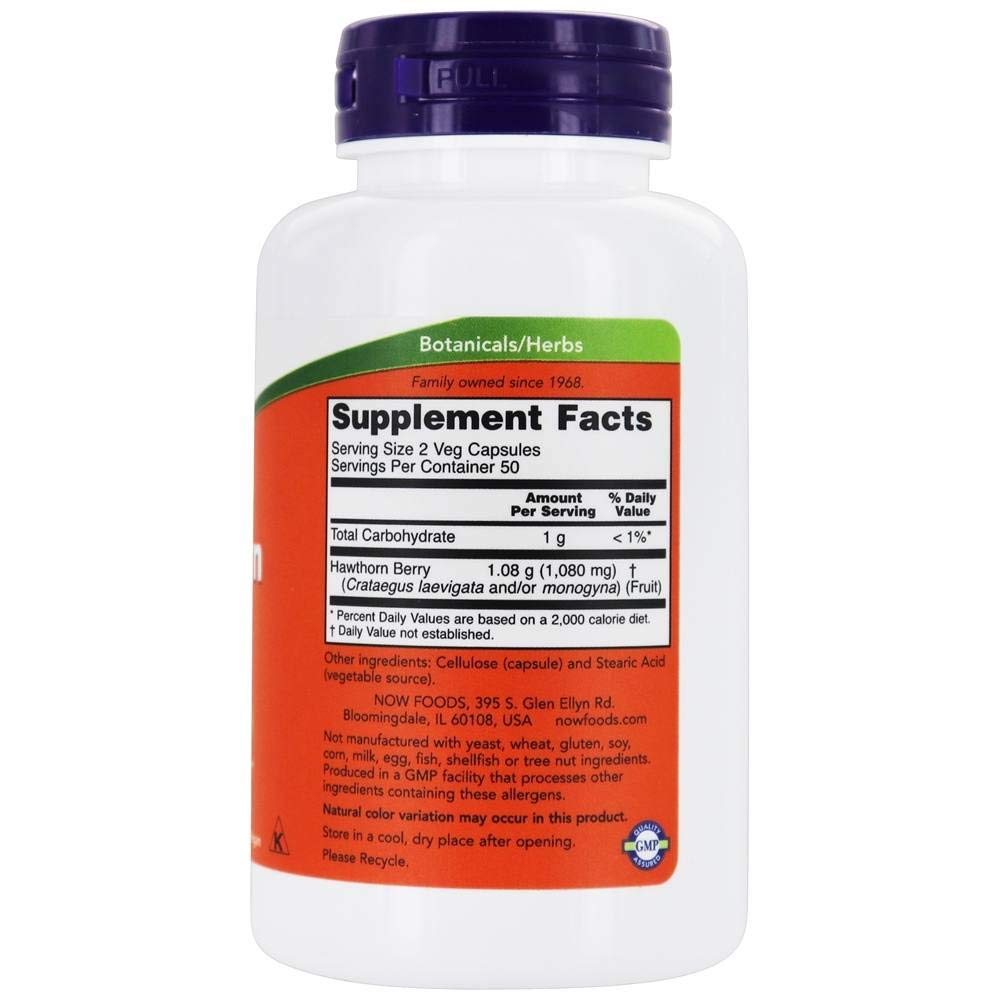 NOW Foods Hawthorn Berry 540mg Capsules 400 Count