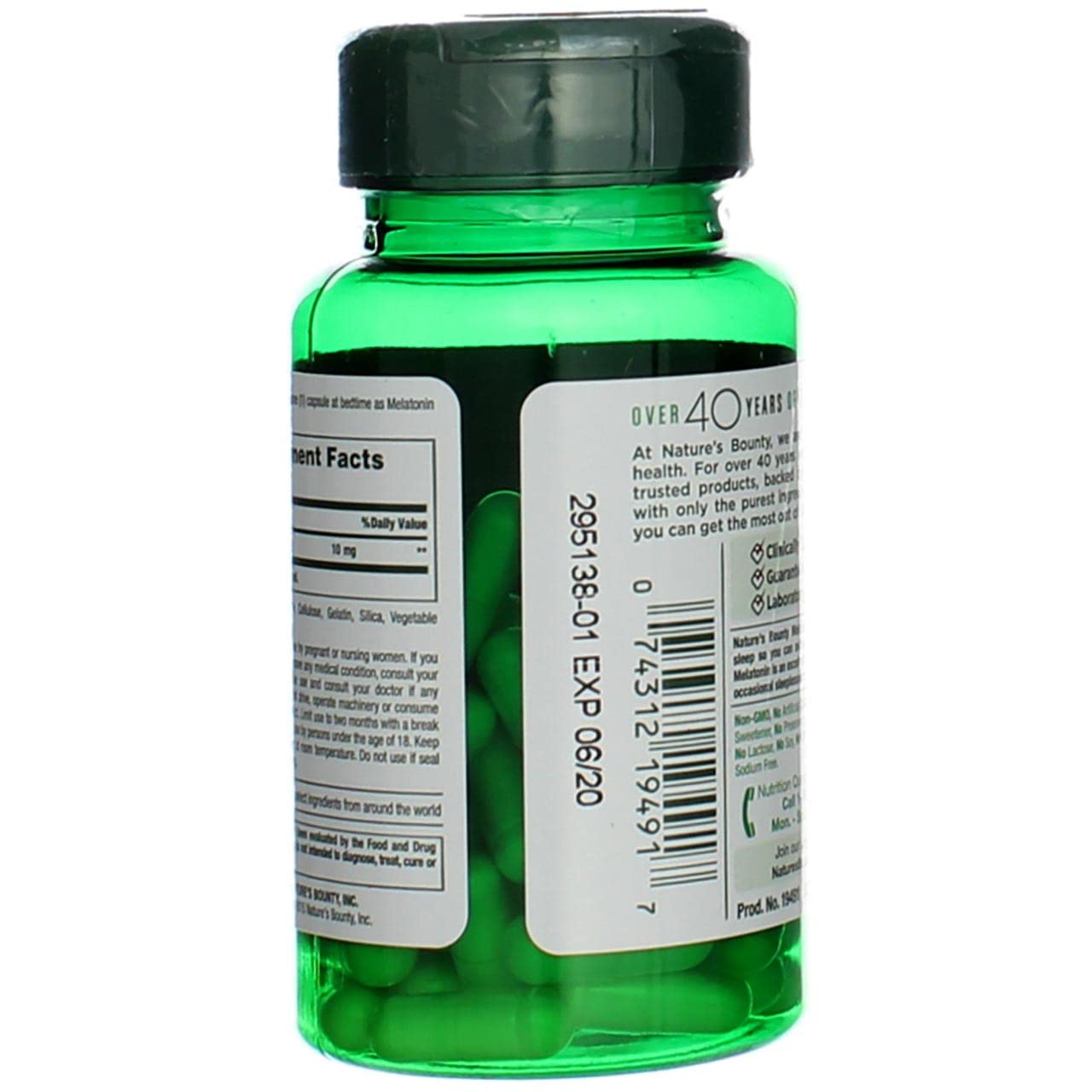 Nature's Bounty Melatonin 10mg Capsules, 240 Count