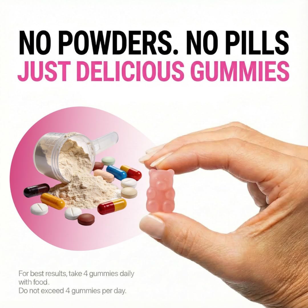 AESUN Glow+ NAD+ Hydrolyzed Collagen Advanced Gummies with Resveratrol & Hyaluronic Acid for Skin, Hair & Nails, Peach Flavor, 120 Gummies
